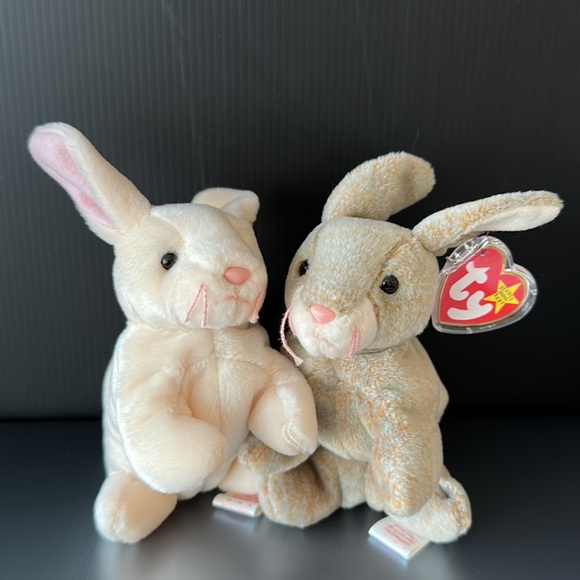 Ty Toys Ty Beanie Babies Pair Bunny Rabbits Nibbler And Nibbly Poshmark